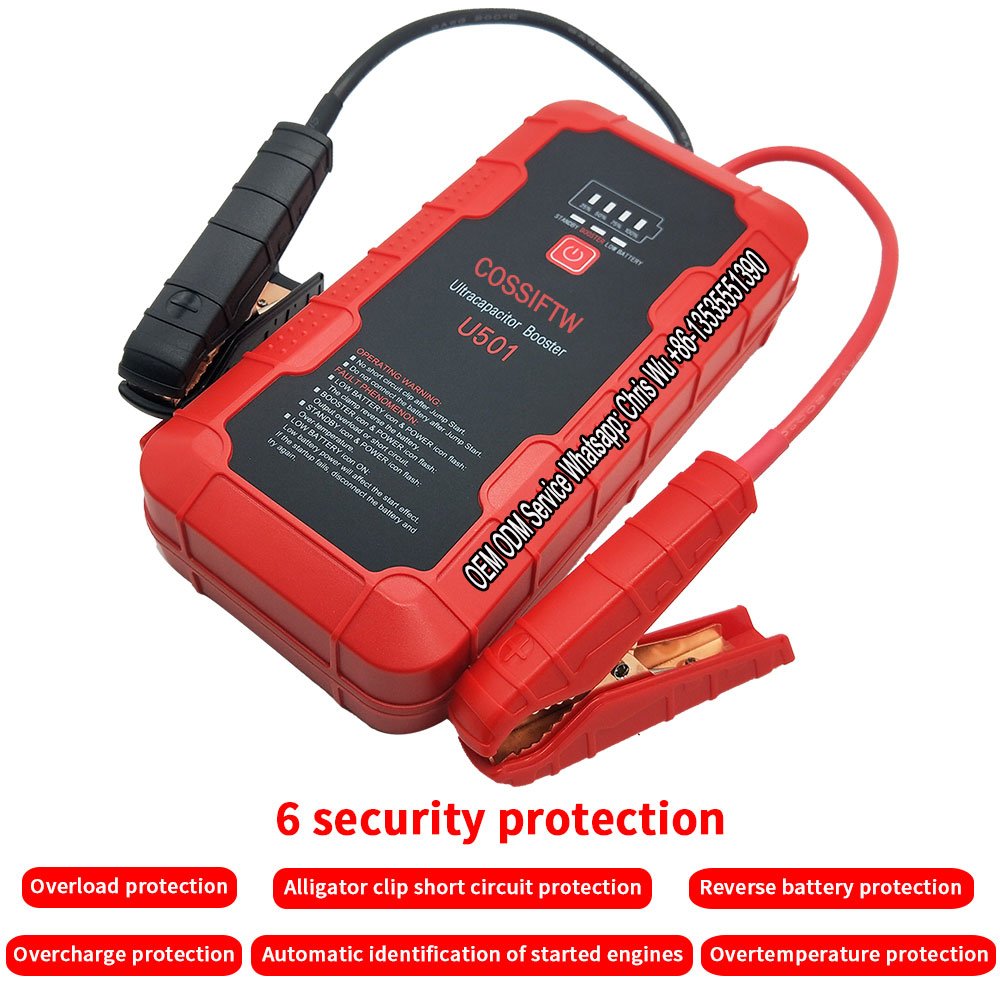 Car Battery Super Capacitor Jump Starter 800 Amp 12V 24V Heavy Duty Jump Box Works with Truck Tractor Excavator
